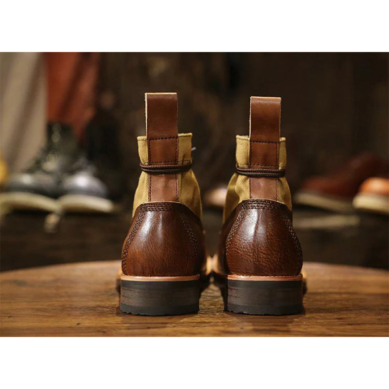 ブラウン タカシ レザーフィールドブーツ