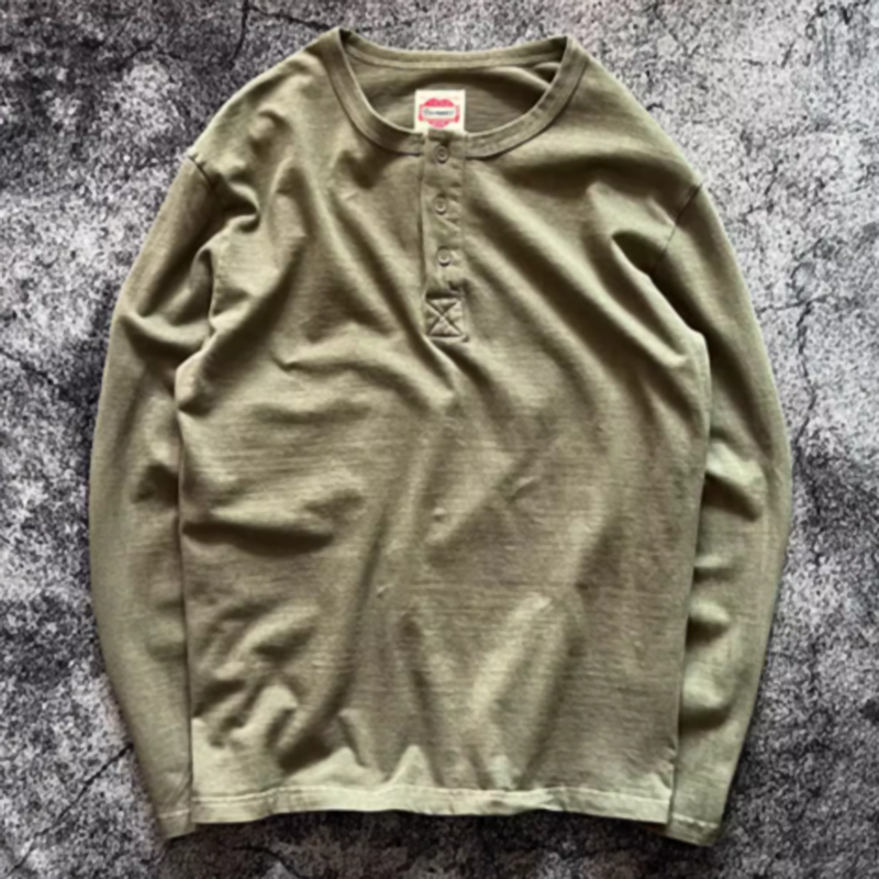 ユウジ ヘンリーネック ロングスリーブTシャツ