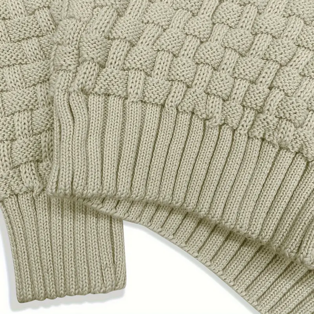 リョウ チェックニット ハイネックセーター