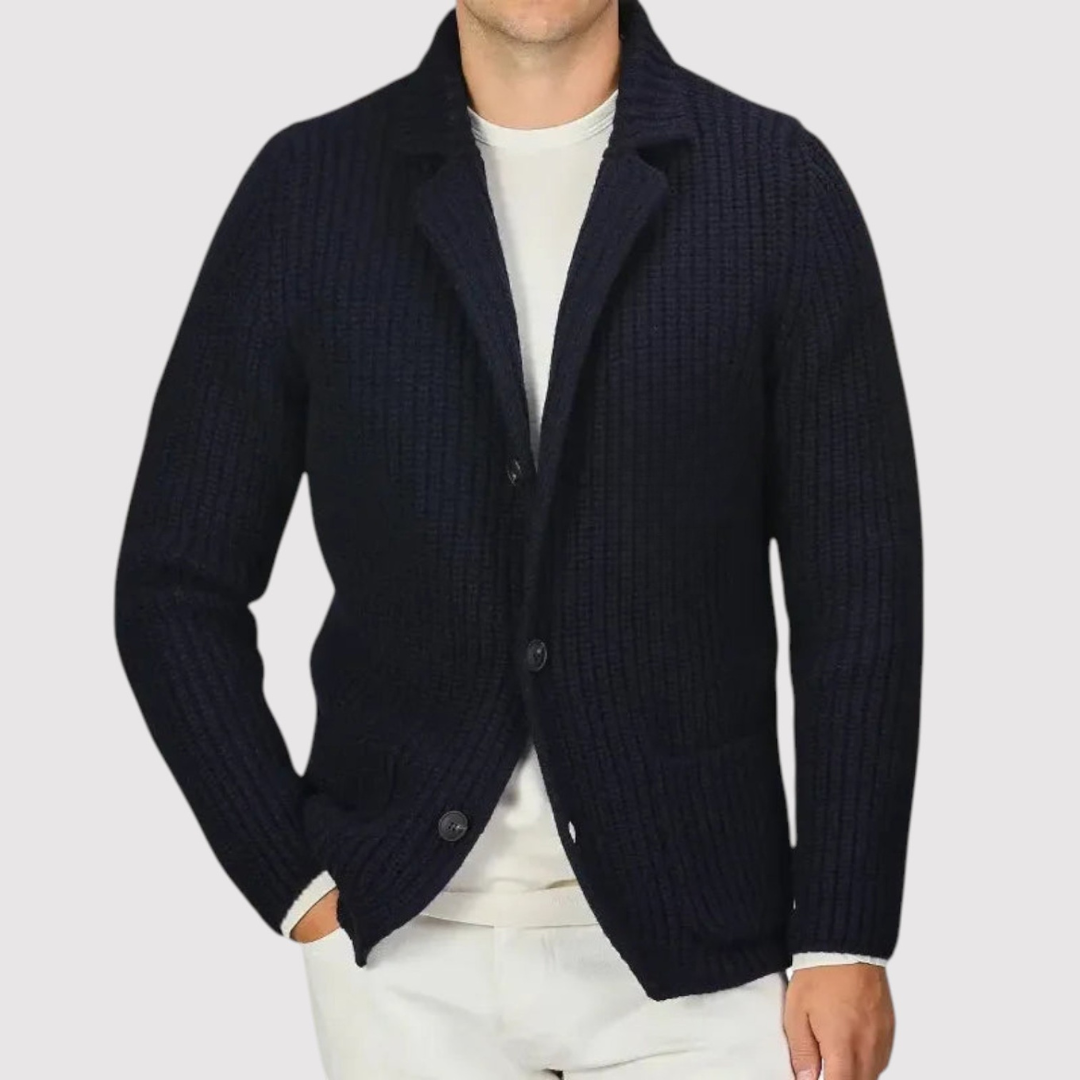 ハルオ ワッフルニット ジャケット