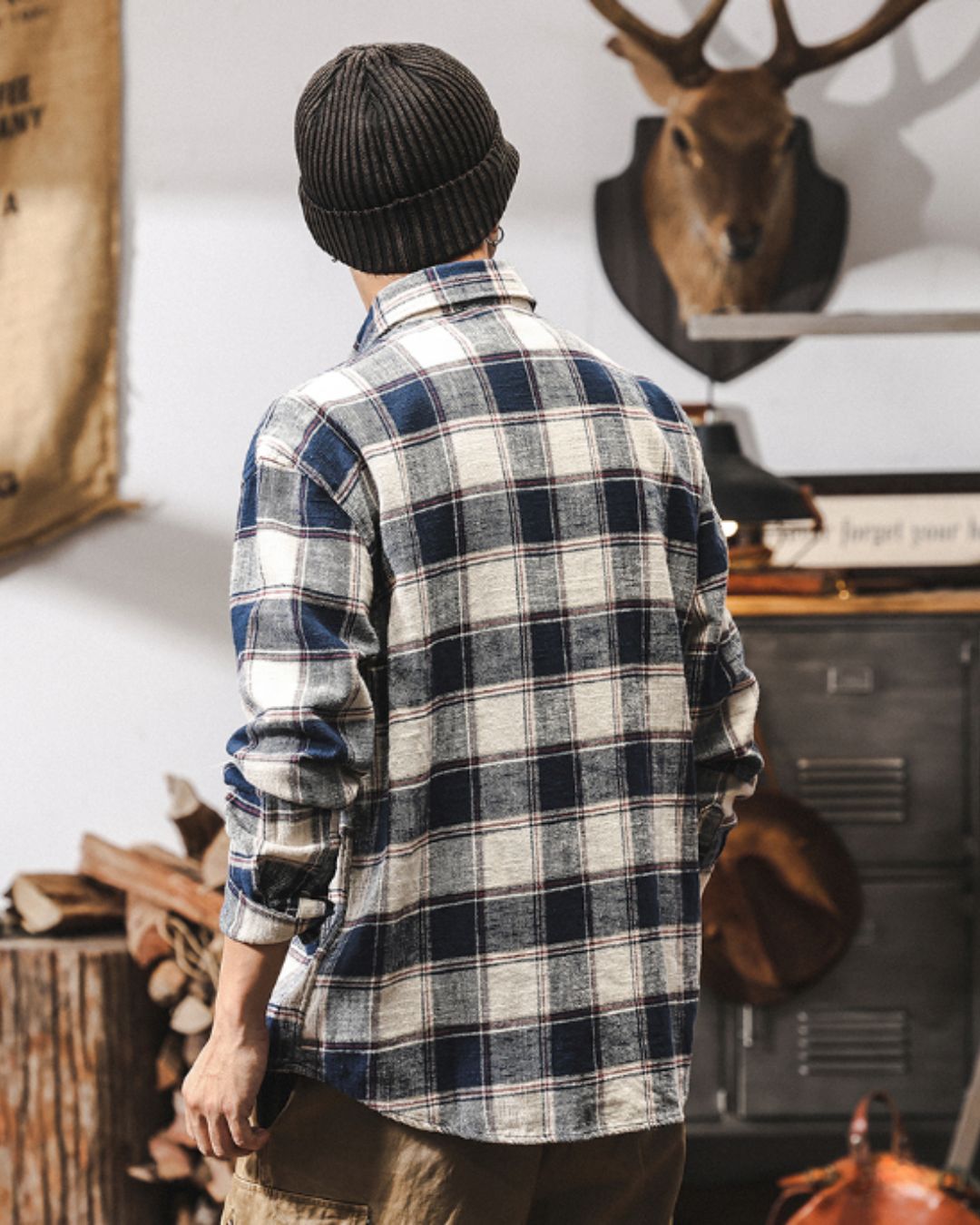 チェックフランネルシャツ