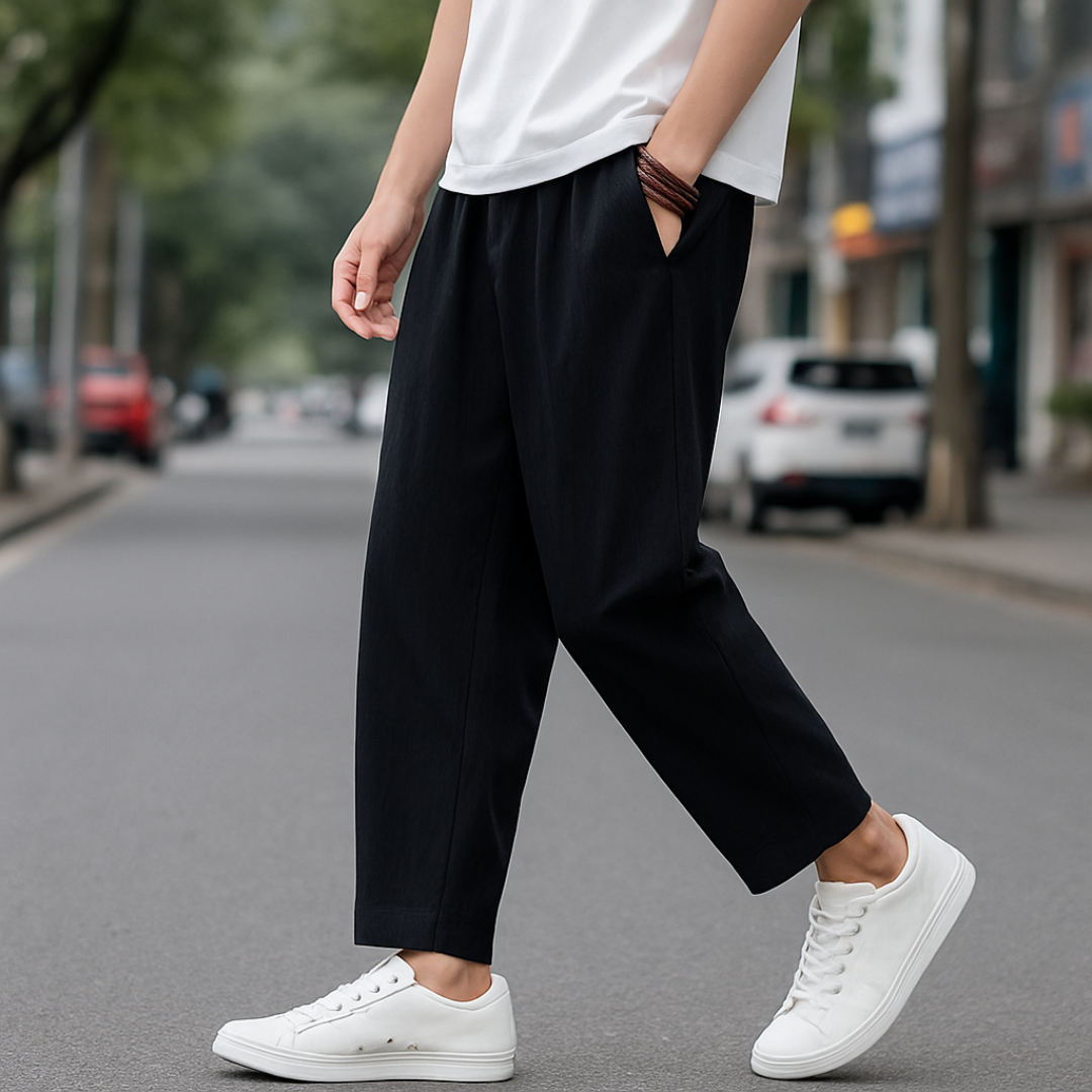 ハル リネンブレンド リラックスパンツ