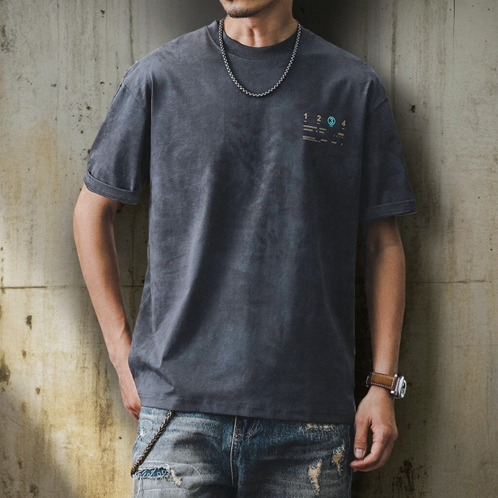 ナンバーアートバックプリントTシャツ