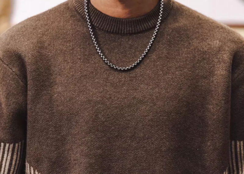 レン ジオメトリック パターン ニットセーター