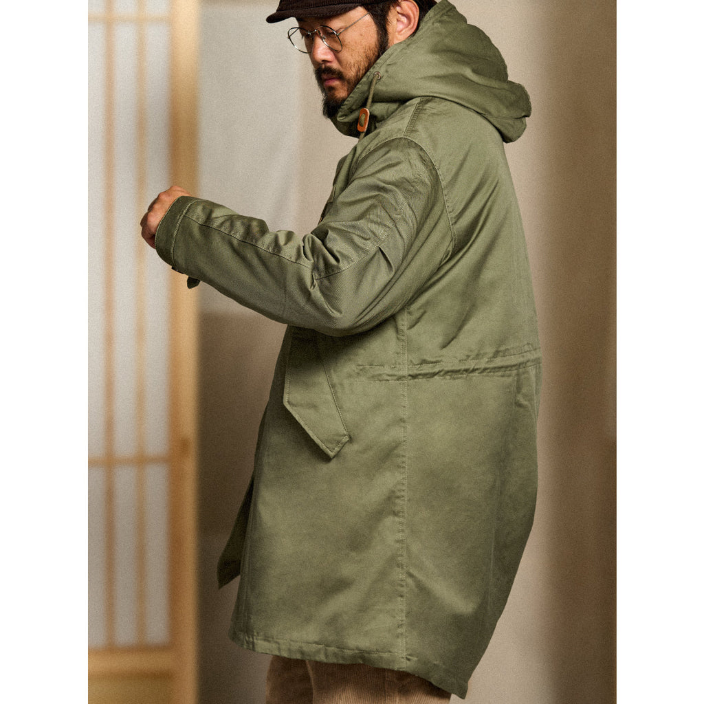 オリーブ タケル ミリタリーフードモッズコート