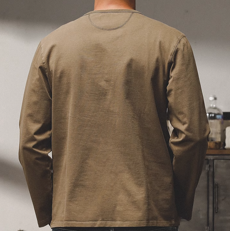 タケルヘンリーネックロングスリーブシャツ