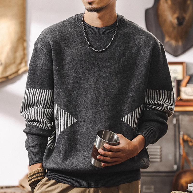 レン ジオメトリック パターン ニットセーター