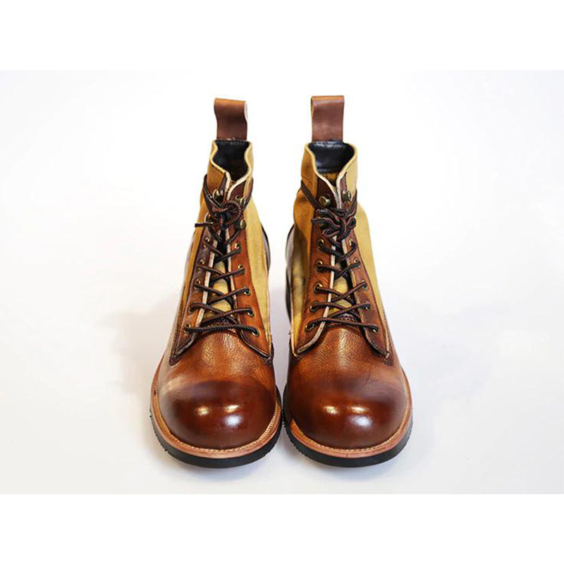 ブラウン タカシ レザーフィールドブーツ