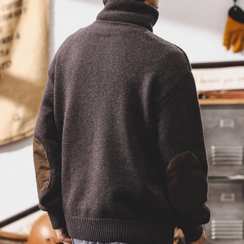 ソウ タートルネック パッチセーター