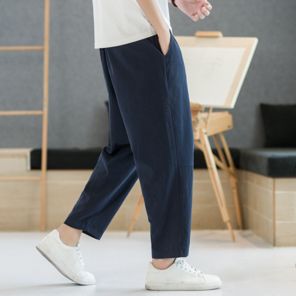 ハル リネンブレンド リラックスパンツ