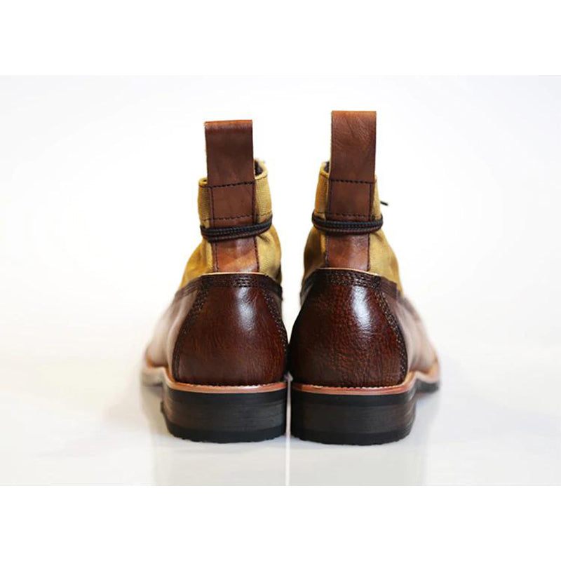 ブラウン タカシ レザーフィールドブーツ