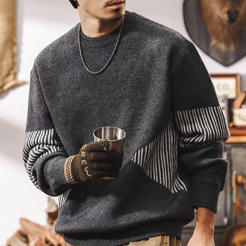 レン ジオメトリック パターン ニットセーター