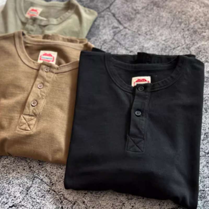 ユウジ ヘンリーネック ロングスリーブTシャツ