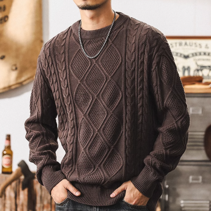 ハル トラディショナル ケーブルニット セーター