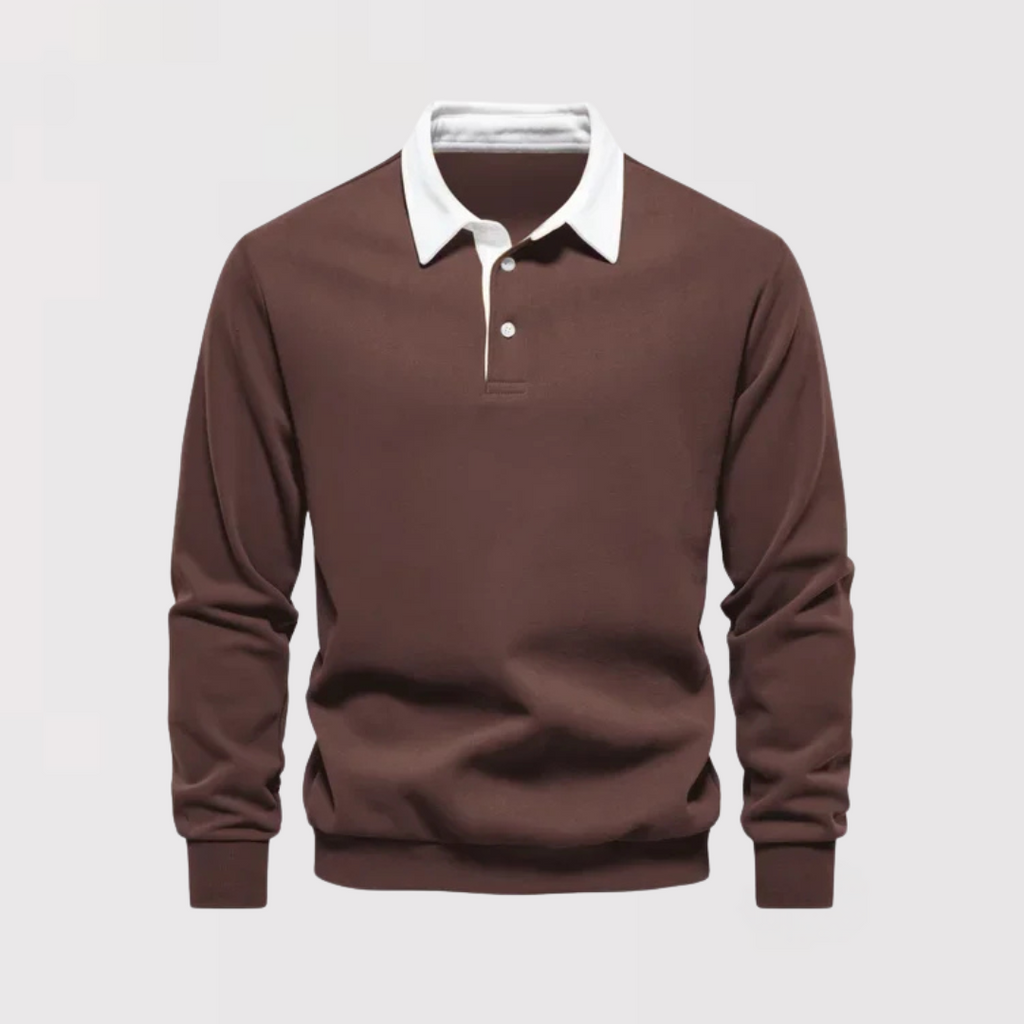 マコト コントラストカラー ポロスウェット