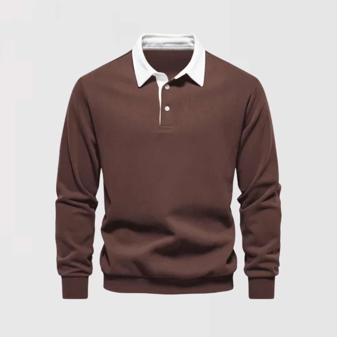 マコト コントラストカラー ポロスウェット