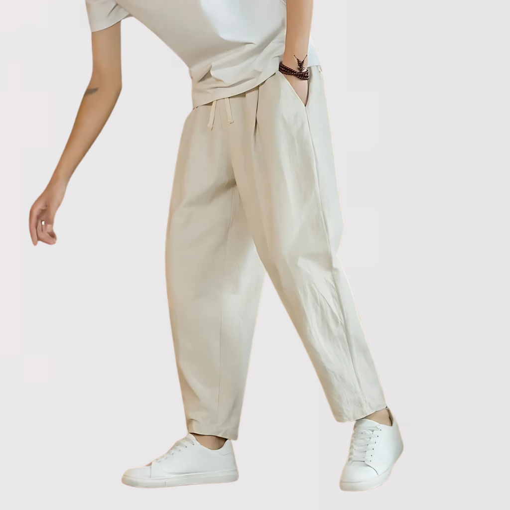 ハル リネンブレンド リラックスパンツ