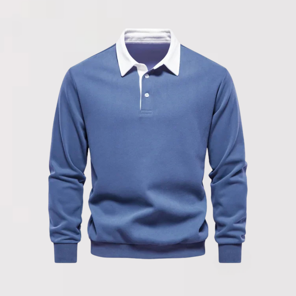 マコト コントラストカラー ポロスウェット