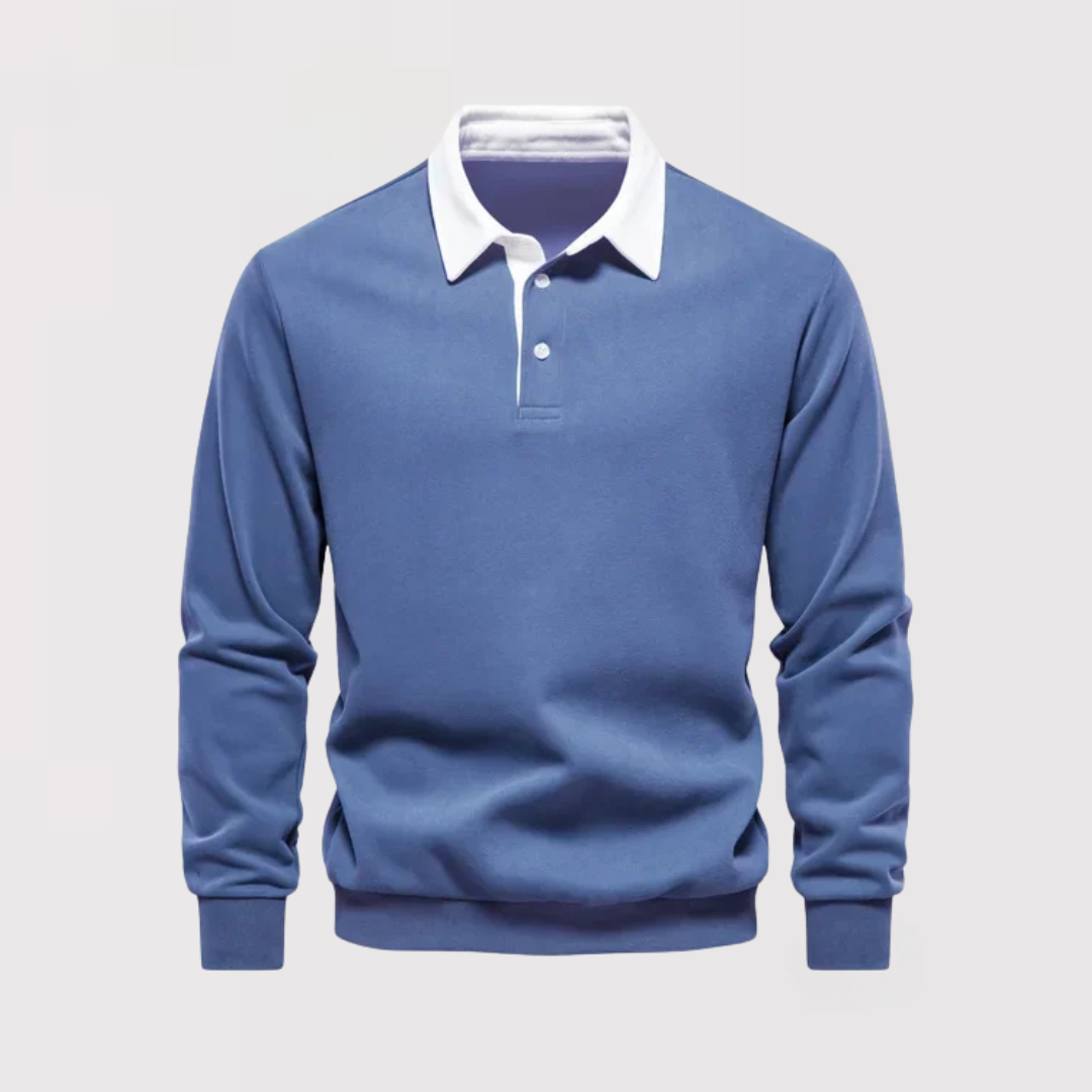 マコト コントラストカラー ポロスウェット