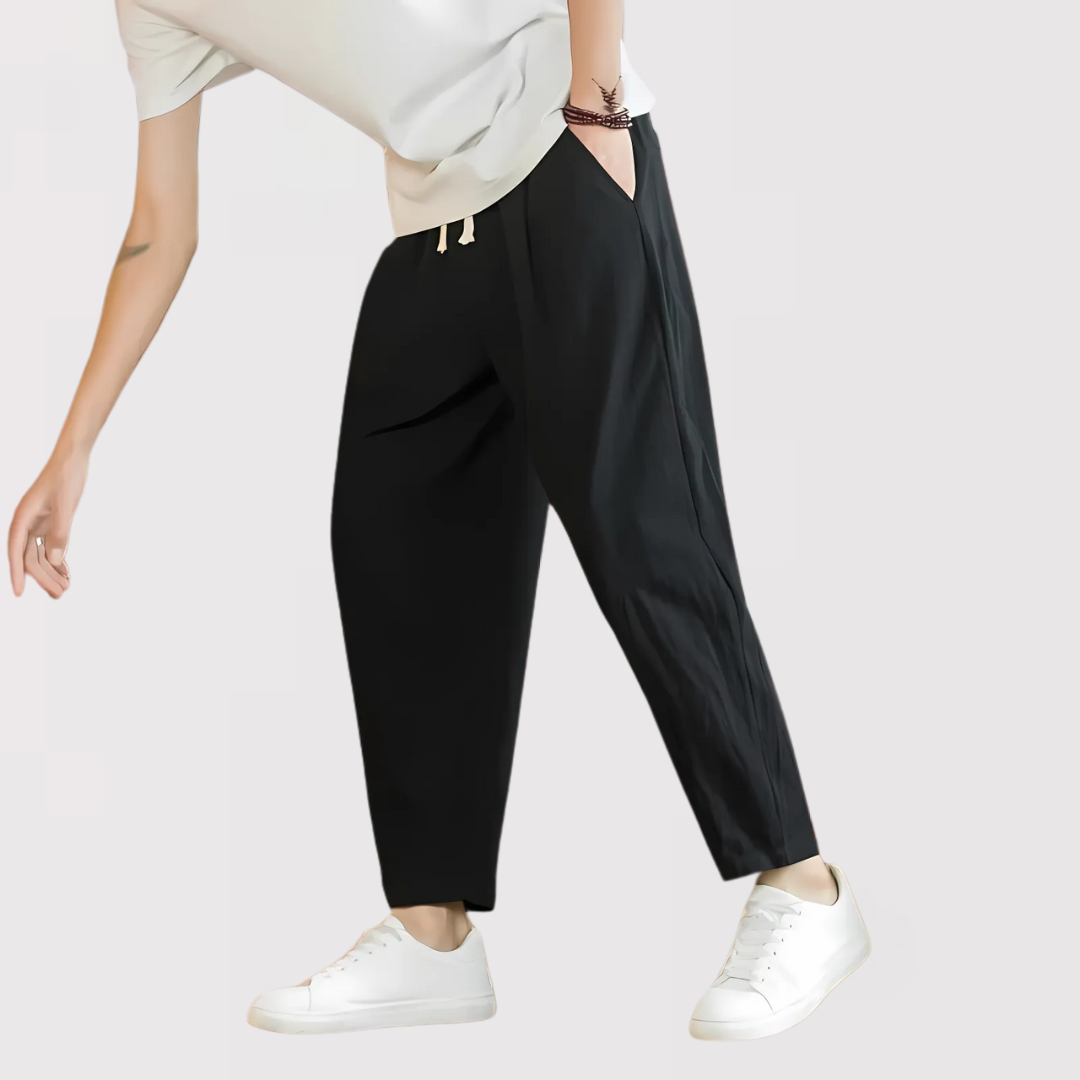 ハル リネンブレンド リラックスパンツ