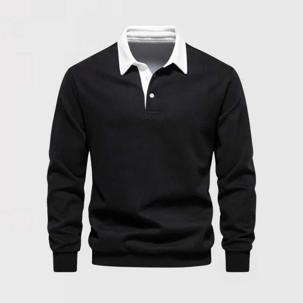 マコト コントラストカラー ポロスウェット