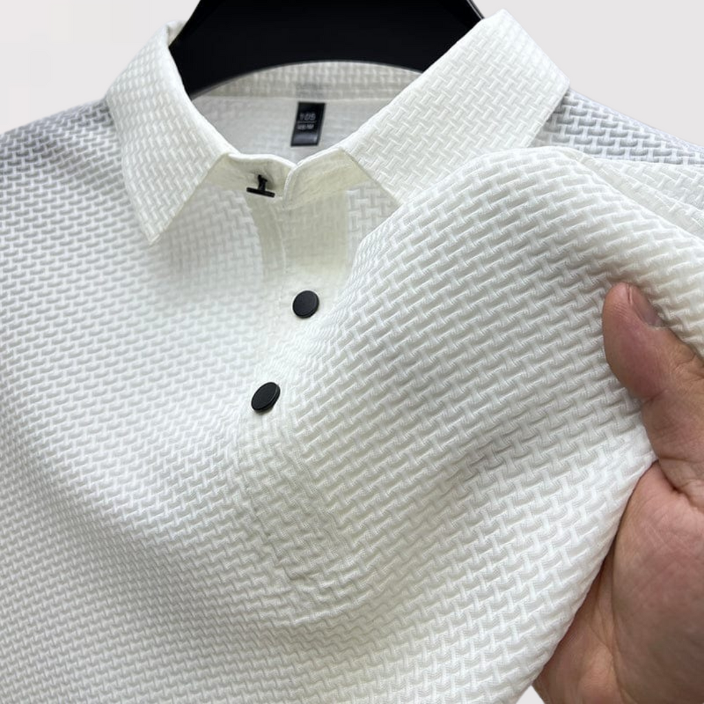 MITSUO | テクスチャードニットポロシャツ