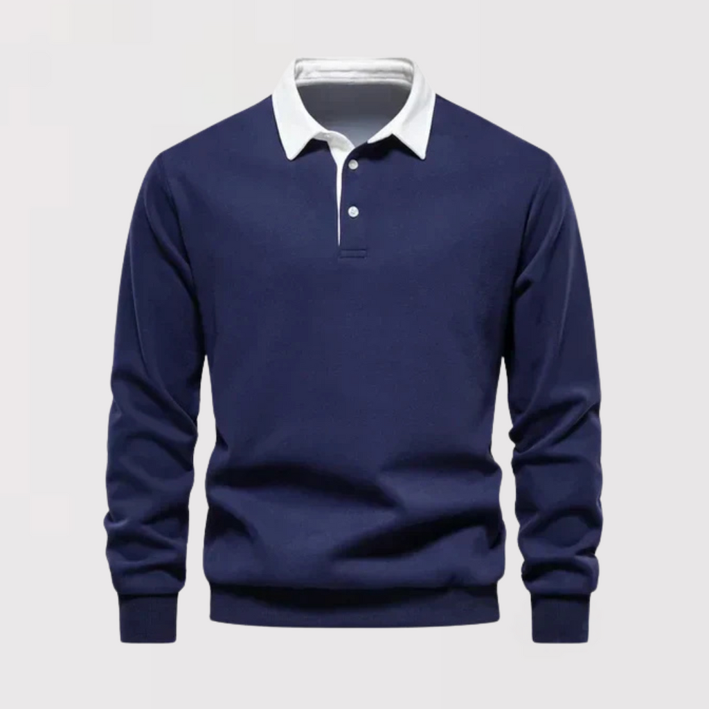 マコト コントラストカラー ポロスウェット