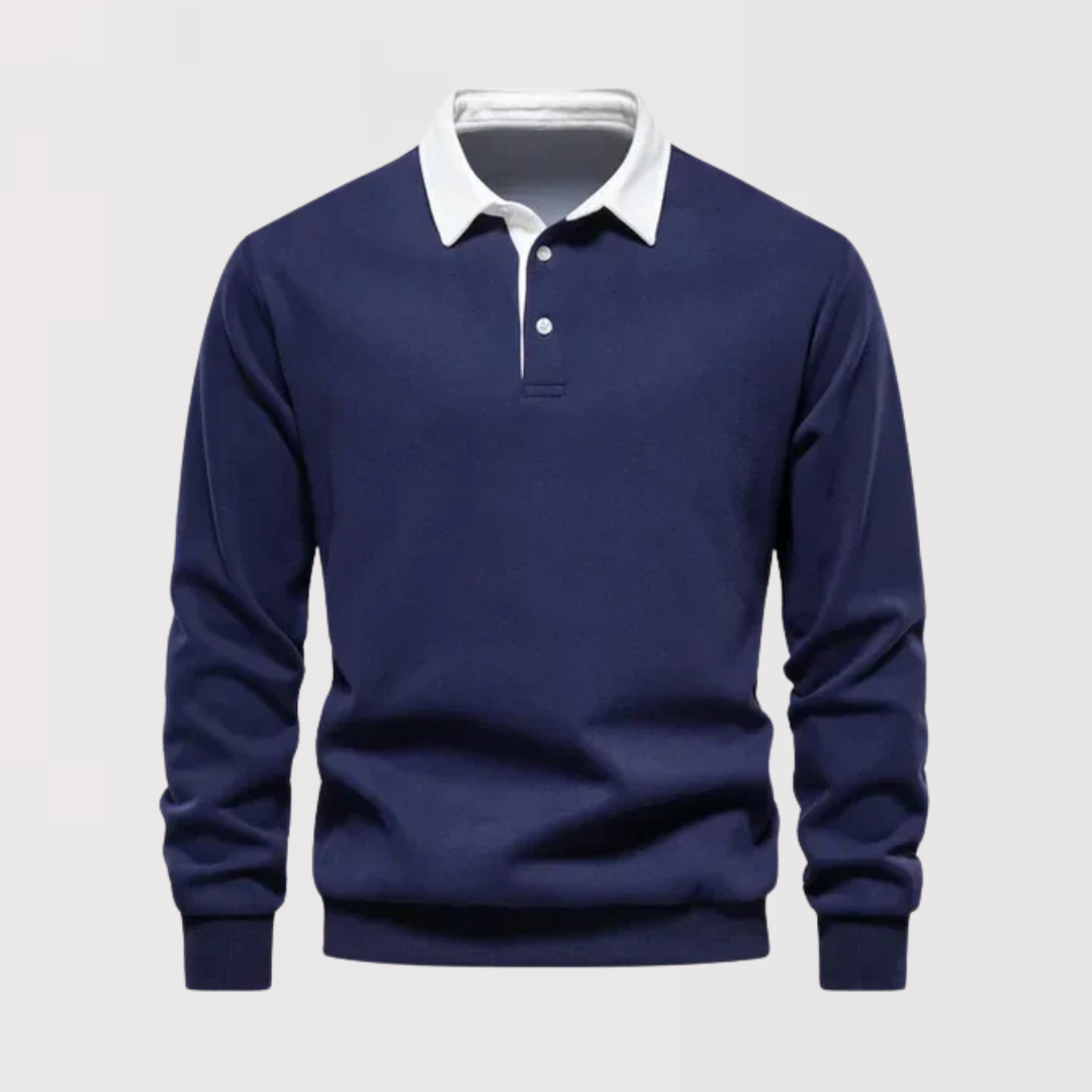 マコト コントラストカラー ポロスウェット