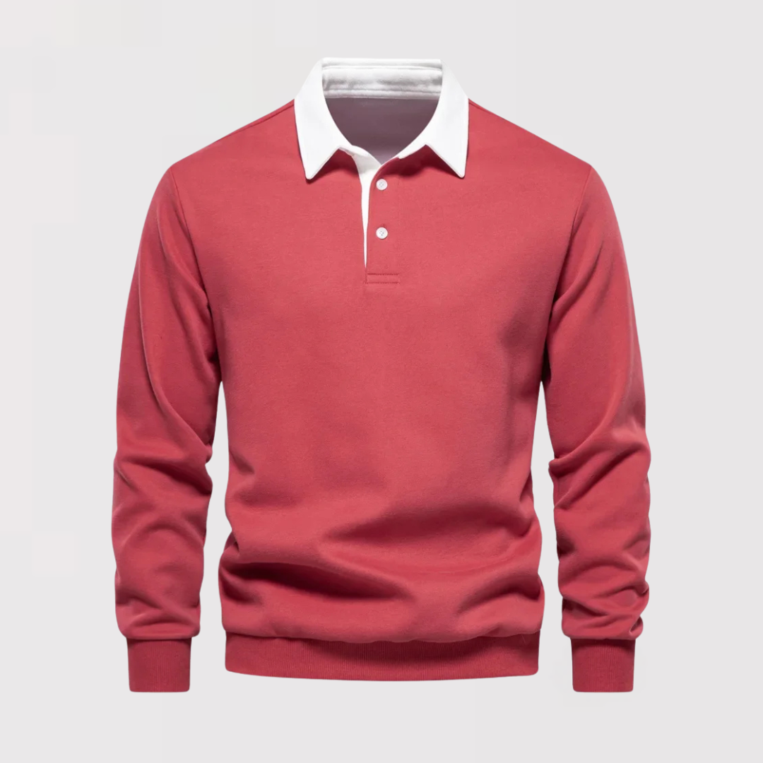 マコト コントラストカラー ポロスウェット