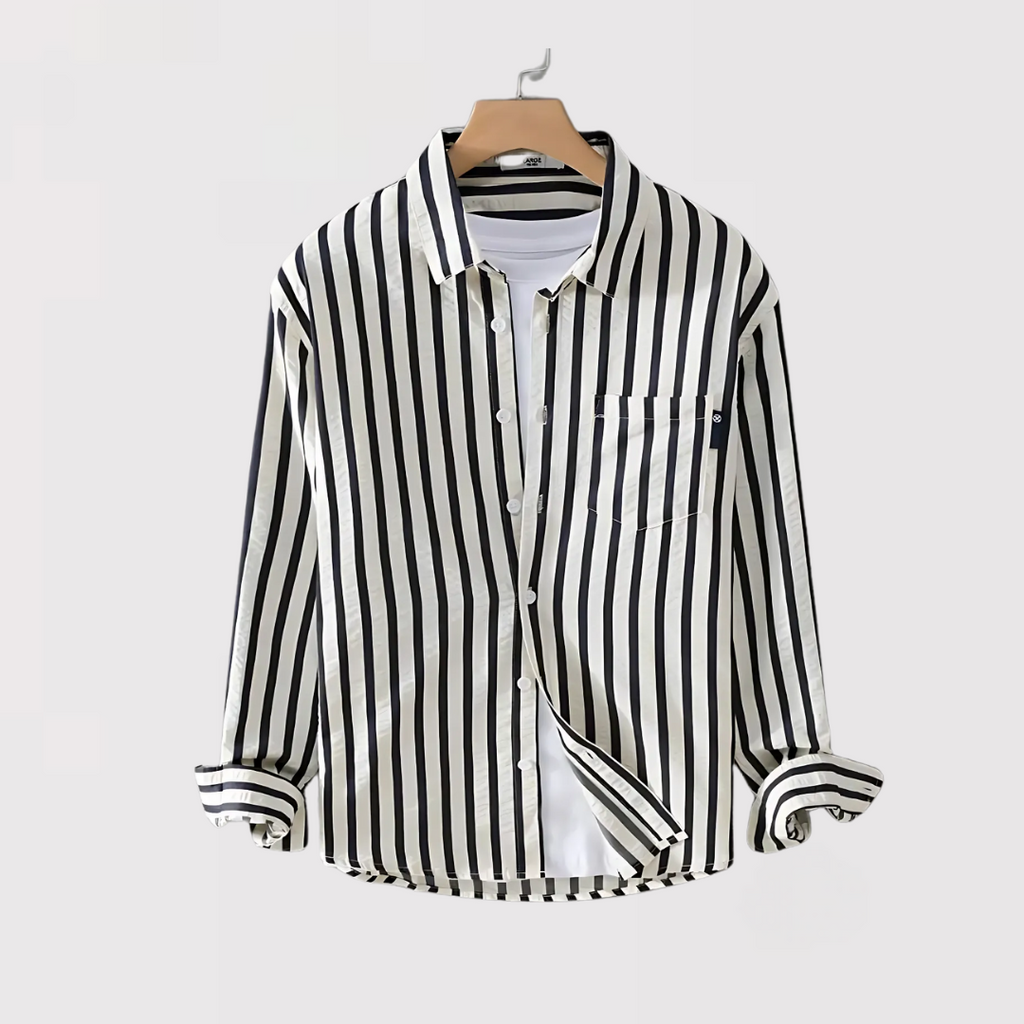 KENJAKU | ストライプレギュラーカラーシャツ