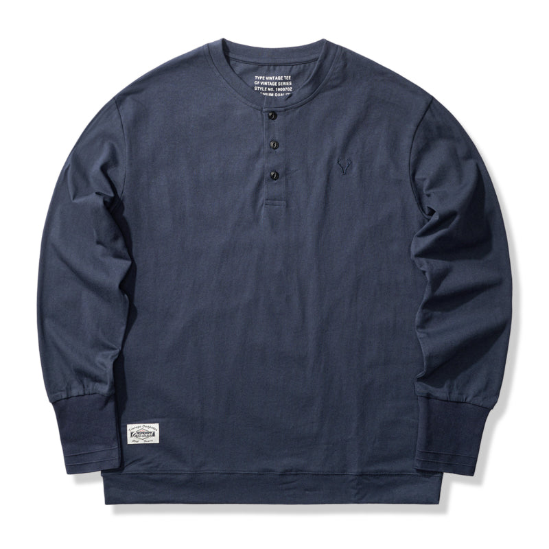 タクミ ヘンリーネック スウェットシャツ