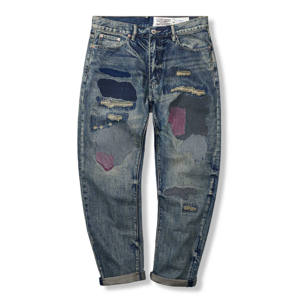 ソウイ ヴィンテージパッチデニムジーンズ