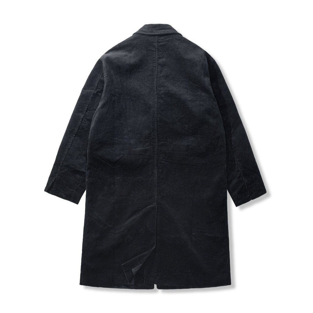ネイビー シュウ コーデュロイロングコート