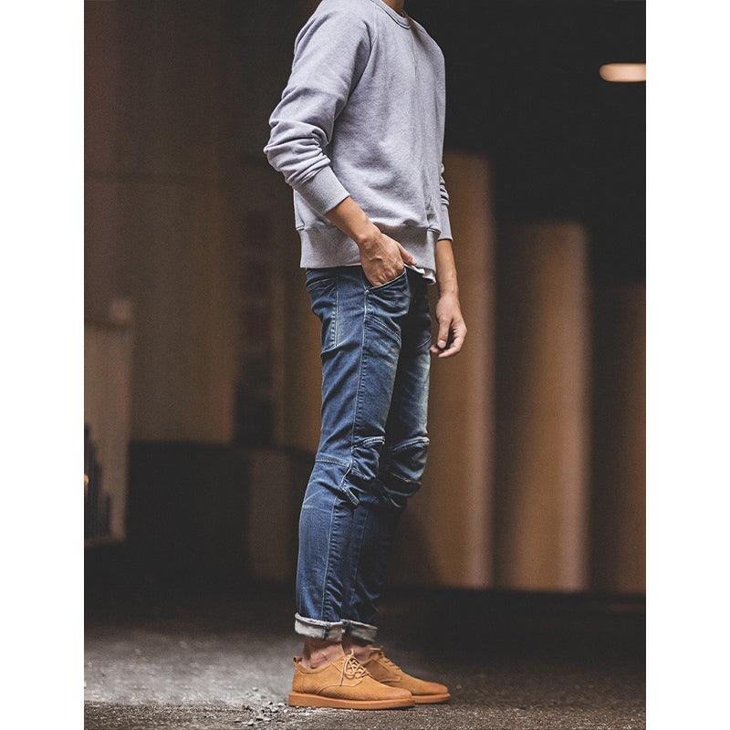 ブラウン カズオ スエードレザーダービーシューズ