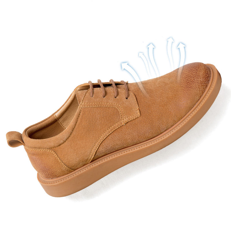 ブラウン カズオ スエードレザーダービーシューズ