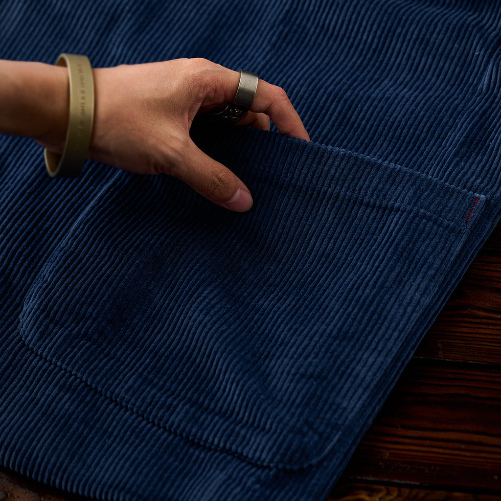 ネイビー ソラ コーデュロイワークジャケット