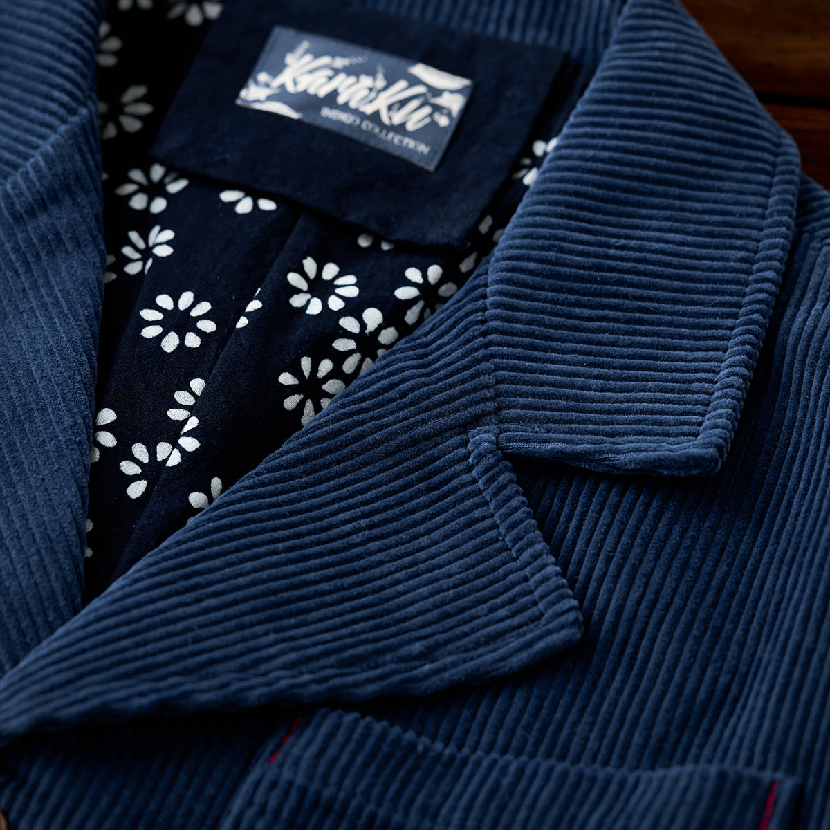 ネイビー ソラ コーデュロイワークジャケット