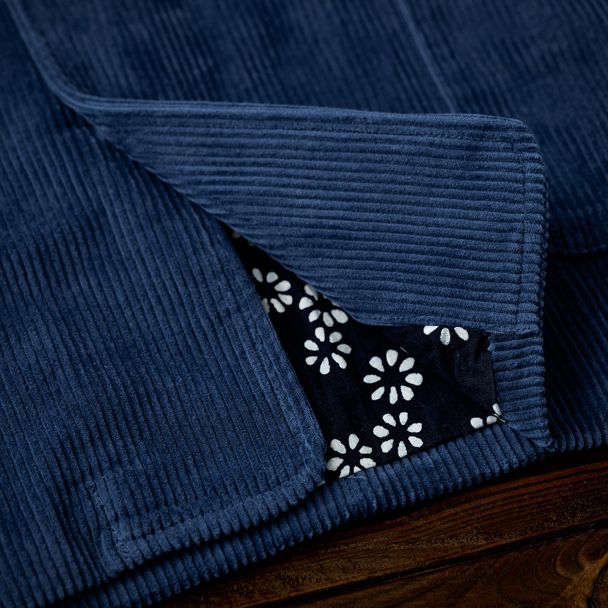 ネイビー ソラ コーデュロイワークジャケット