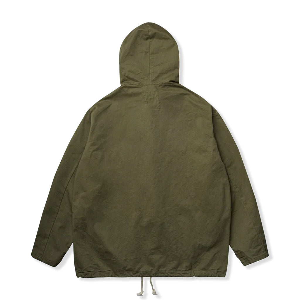カズオ オリーブ ミリタリーレースアップ パーカー