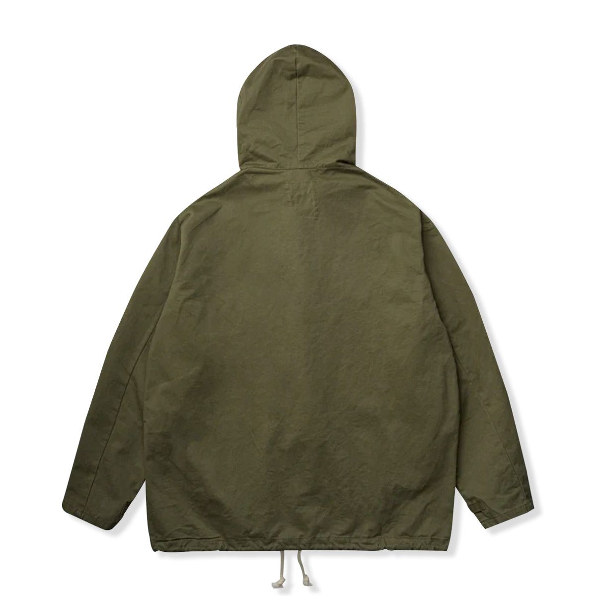 カズオ オリーブ ミリタリーレースアップ パーカー