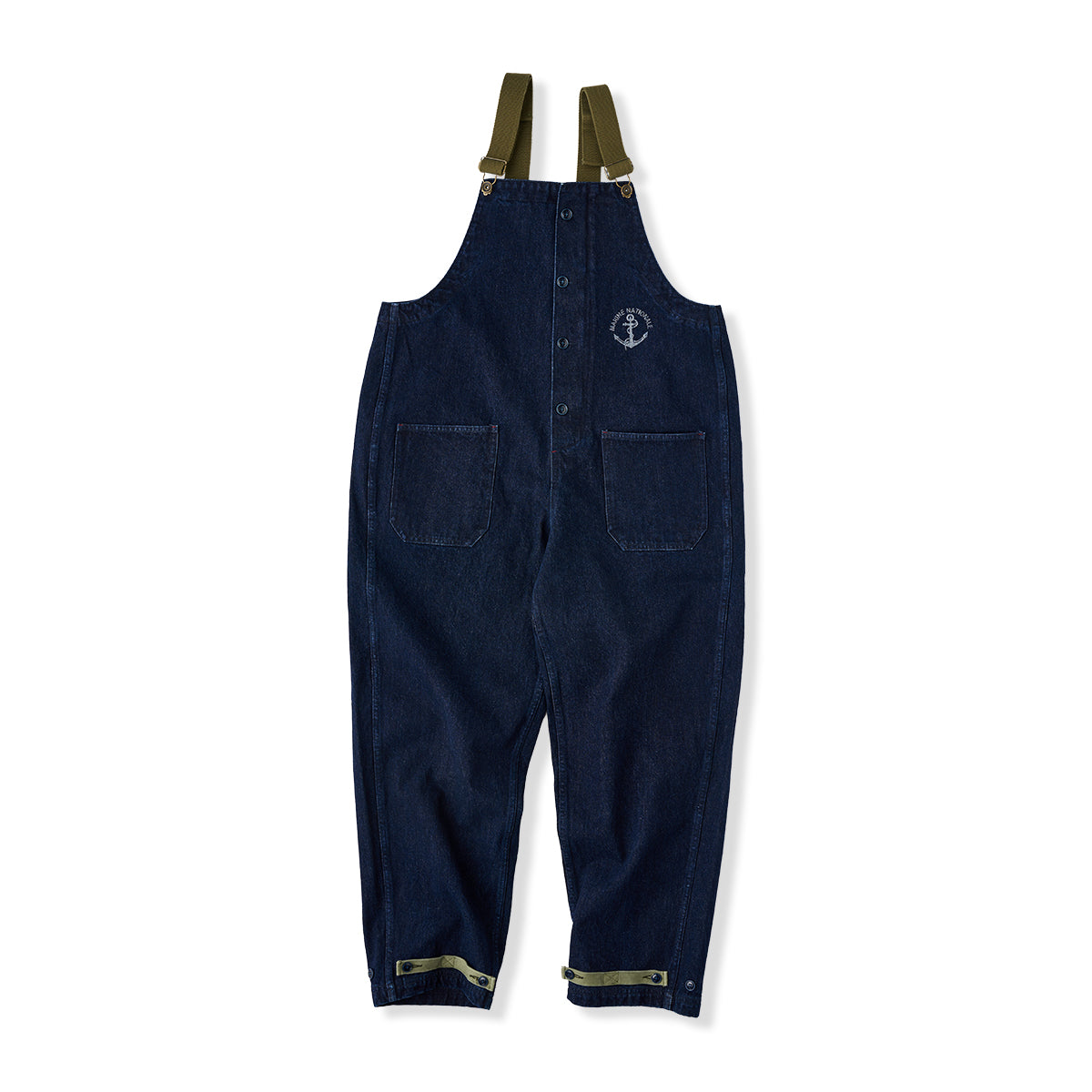 ネイビー アオイ デニムオーバーオール