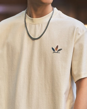 フェザーアートバックプリントTシャツ
