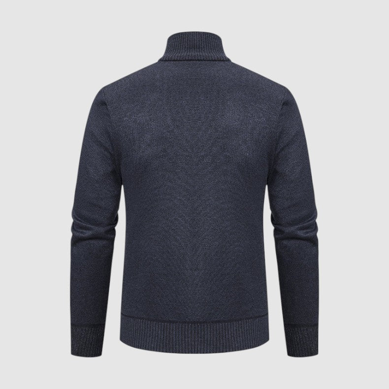 ケン ジオメトリック ジップアップ ニットジャケット