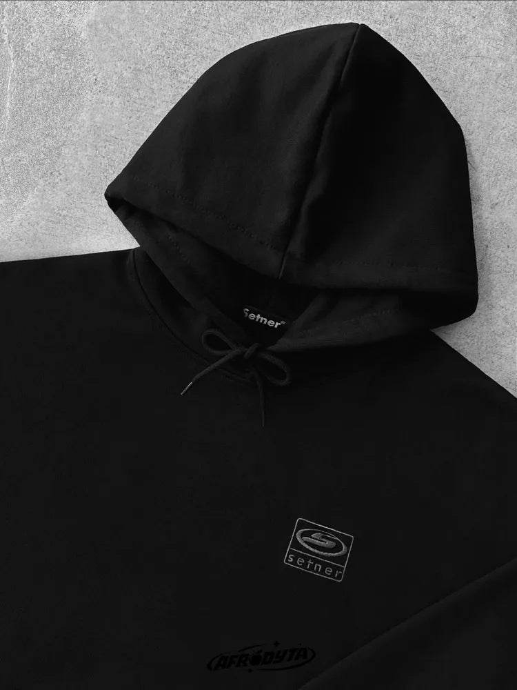 パーカー メンズ 韓国 — ドロップショルダーとゆったり身幅のコットンフーディー