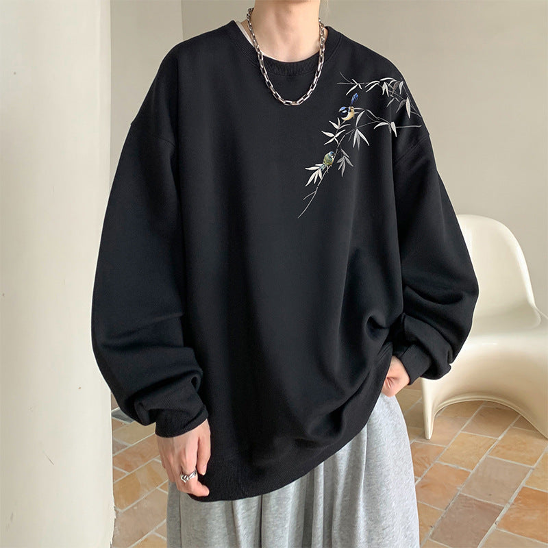 オーバーサイズスウェット メンズ — 和の刺繍が映えるビッグシルエットトレーナー