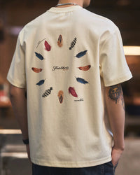 フェザーアートバックプリントTシャツ