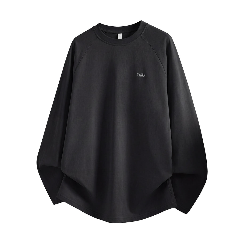 長袖Tシャツ メンズ — 背面ベンチレーションを備えたドライポリエステルのスポーツカットソー