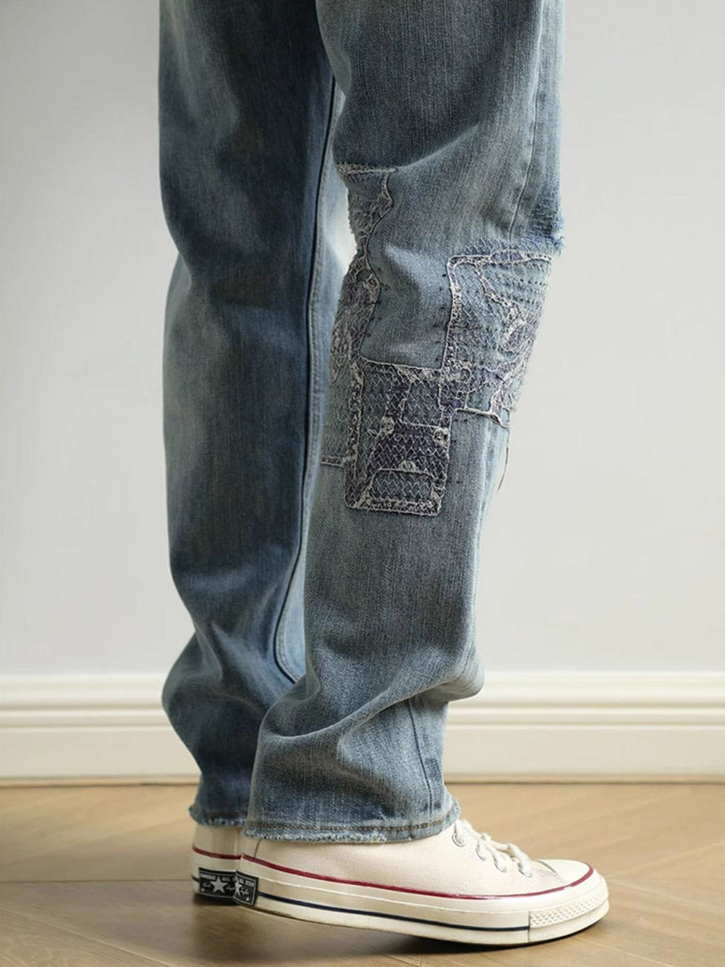 アオイリペアデニムジーンズ