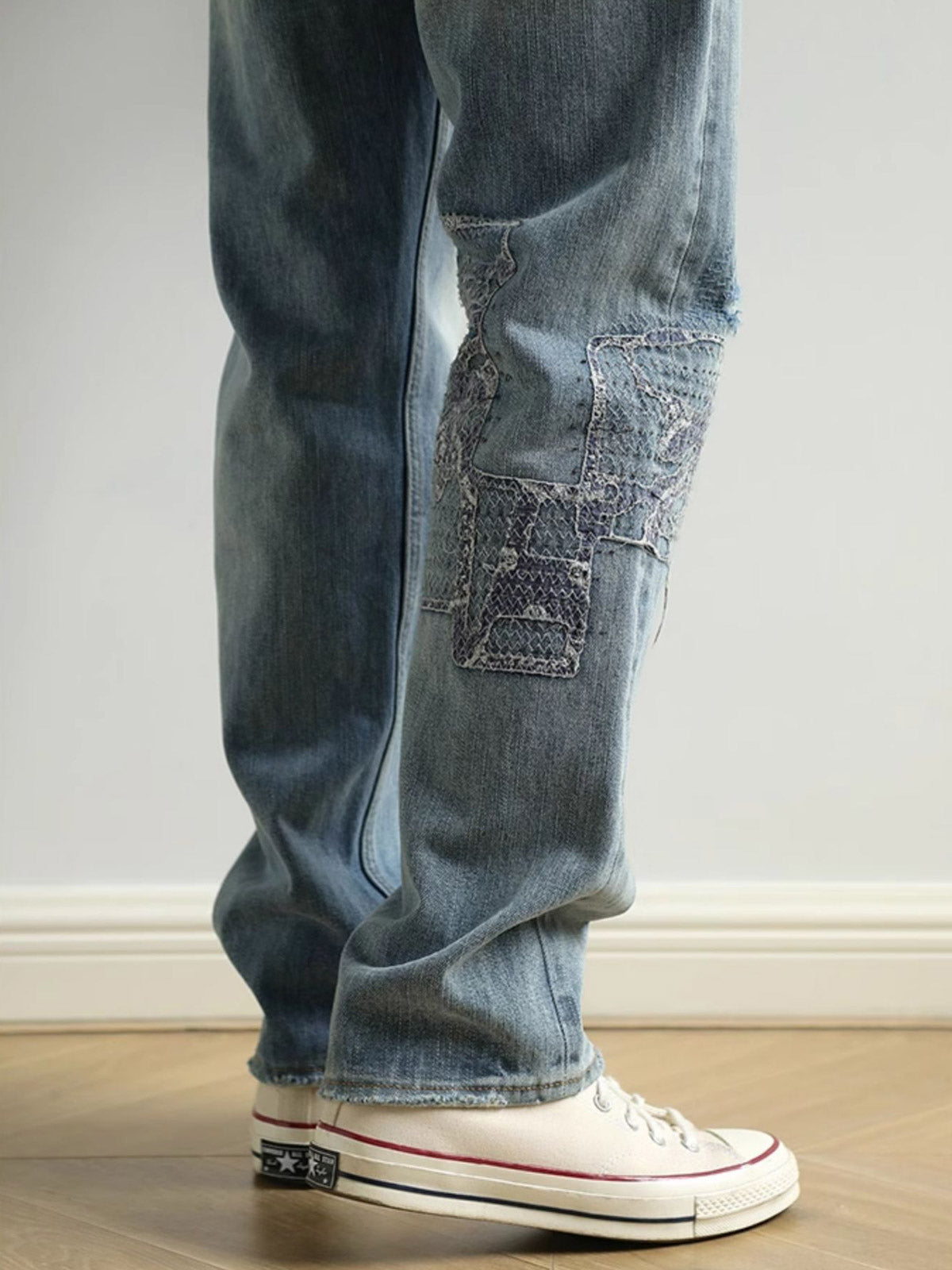 アオイリペアデニムジーンズ