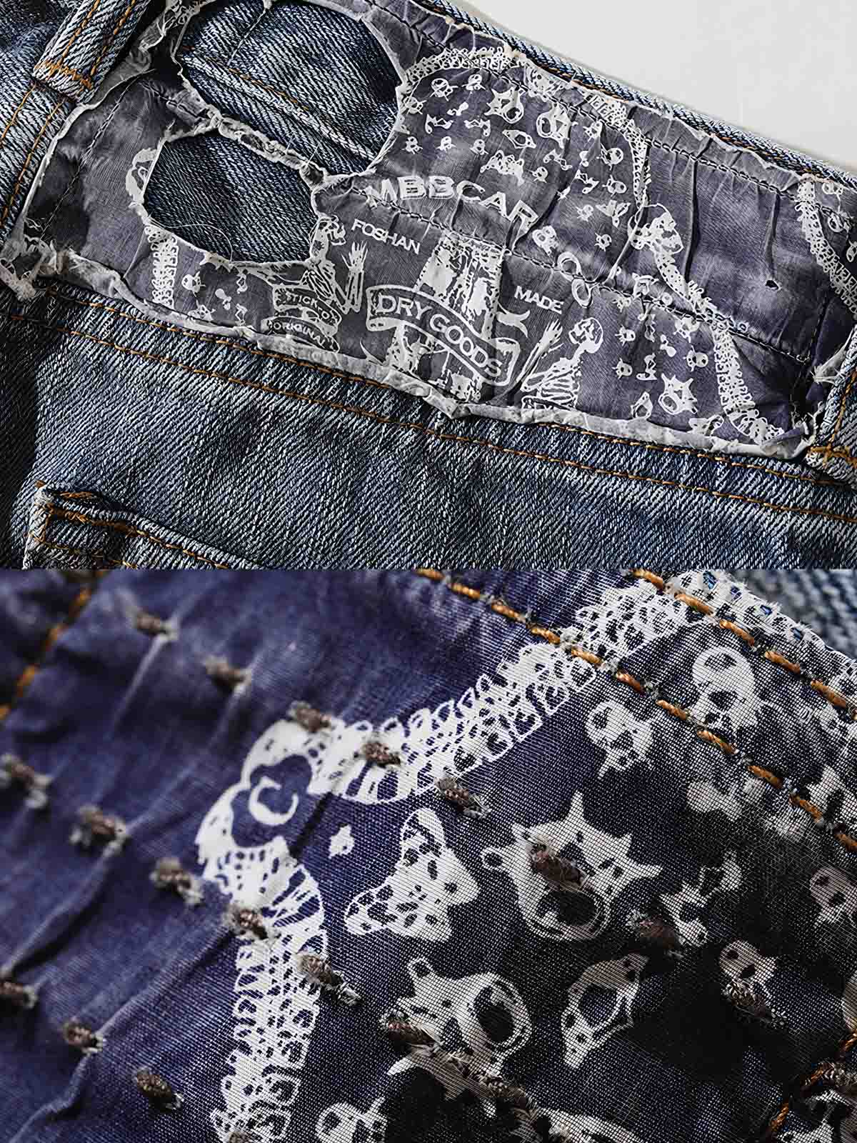 アオイリペアデニムジーンズ